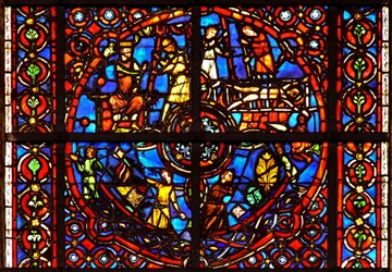 Window depicting scenes from life of St Vincent