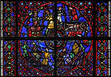 Window depicting scenes from life of St Vincent