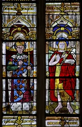Window w3 depicting St John the Baptist and St Louis
