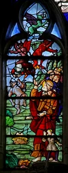 St Peter with Simon Magus as He Falls After Trying to Fly