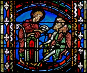 Window depicting St John the Baptist preaching