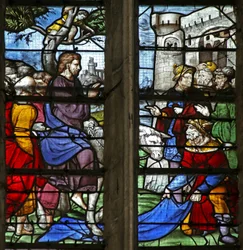 Window depicting the Entry to Jerusalem