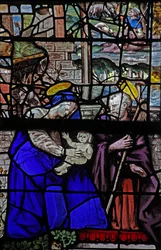 Window depicting the Holy Family