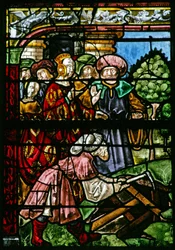 Window depicting St Helen finds the Cross