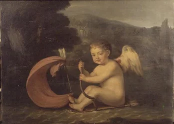 Winged Cupid, Sailing a Boat with Quiver Hull and Arrow Mast, c.1800