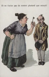 Woman Scolding Her Husband