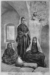 Women of Bethlehem, from La Syrie daujourdhui. Voyages dans la Phenicie, le Liban et la Judee. 1875-1880 by Louis Charles Emile Lortet, 1884