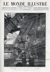 World Fair in Paris 1889 - The lifts path on the first floor of the Eiffel Tower - Le Monde Illustré de 1889