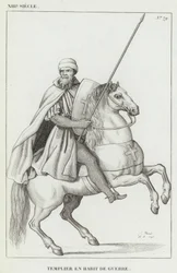13th Century, Templar in War Habit (engraving)