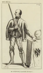 14th Century, Du Guesclin, Constable of France (engraving)