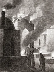 Zoroastrian Fire Worshippers at a Fire Temple in Baku, Azerbaijan, from 