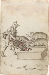 A Fool Feeding Flowers to Swine