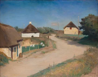 Houses Alongside a Road in Morsø, Jutland