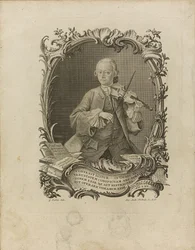 Leopold Mozart. Frontispiece of the Versuch einer gründlichen Violinschule, 1756