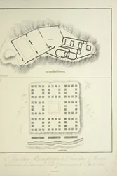 Plan of a Fortified Inca Dwelling at Assuay; and Ruins of the Ancient Peruvian City of Chulucanas, Engraved by Bouquet, Illustration from 