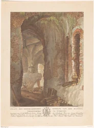 View of the Underground Vault of Vredenburg Castle in Utrecht