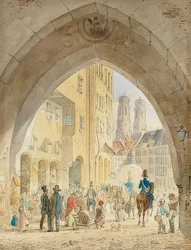 Munich - View from the Old Town Hall to the Towers of the Frauenkirche