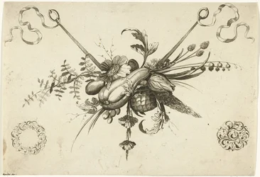 Festoon with Flowers, Leaves, and Fruits