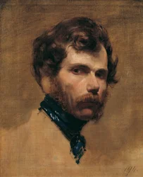 Self-Portrait with a Blue Neckerchief