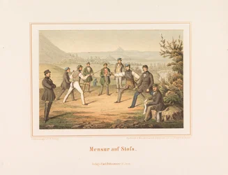 Mensur on Stofs. Images from German Student Life