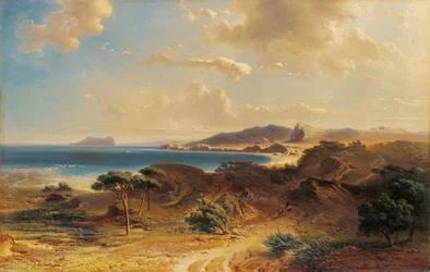 Beach at Estepona with a View of the Rock of Gibraltar