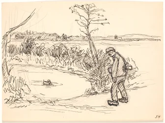 The farmer by the frozen lake