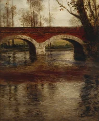 A River Landscape with a Bridge