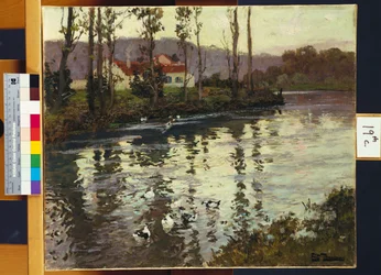 River Landscape with Ducks