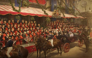King Edward VII Conferring the Honour of Knighthood on Alderman Edward B. James at the Council House, July 9 1908
