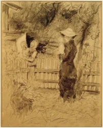 Women with Children in the Garden