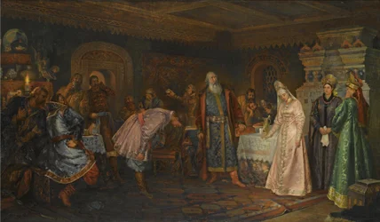 The Kiss Ceremony. Boyar Morozov, his Wife Yelena and Prince Serebrenni