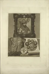 Silver Armor and Seal of the Tsar. From the Antiquities of the Russian State, before 1853