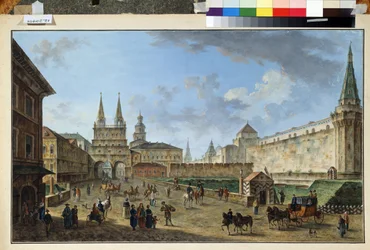 View of the Resurrection Gate at the Red Square