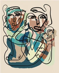 Abstract Human Connection
