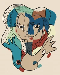 Abstract Line Face