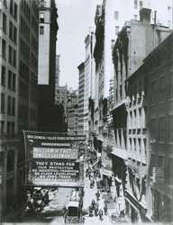 Taft and Sherman Banner on Maiden Lane, New York City, 1908