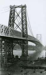 Williamsburg Bridge over East River during Construction