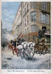 Fire Engine on the Way to a Fire, Paris