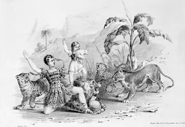 Isaac Van Amburgh Taming a Lion