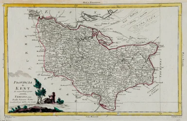 Province of Kent, engraving by G. Zuliani taken from Tome I of the 