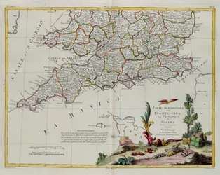 Southern part of England and Principate of Wales
