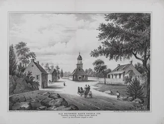 Old Reformed Dutch Church in 1776, Drawn by Miss Elizabeth Sleight in 1808, Printed for H. McCloskey