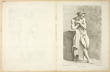 Figure (recto and verso), from Premier livre de figures d’Academies gravées en Partie par les Professeurs de l’ Académie Royale
