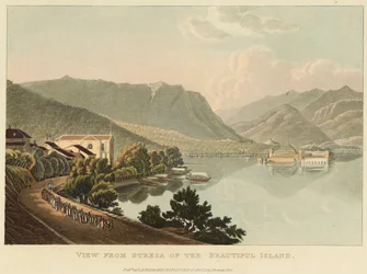 View from Stresa of the Beautiful Island (Isola Bella, Lago Maggiore), Before 1820