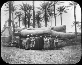 Fallen Colossal Statue of Rameses the Great, Memphis, Egypt, c1890