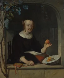 A Woman Seated at a Window