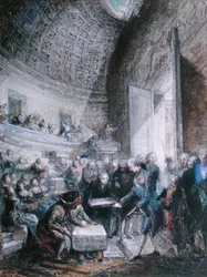 Louis XVI (1754-93) Laying the First Stone of the Royal Academy of Surgery