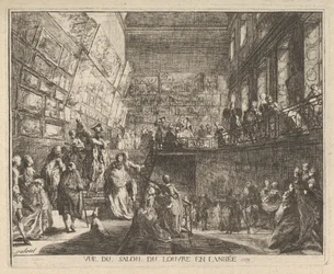 View of the Salon du Louvre in the Year 1753