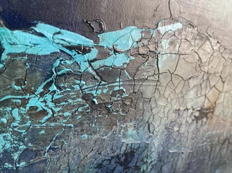 Abstract Cracked Blue