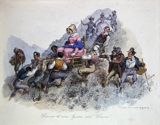 A Tourist Descending from Mount Vesuvius, c.1830
